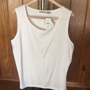 NWT Preswick & Moore Cream Sleeveless Blouse 2X